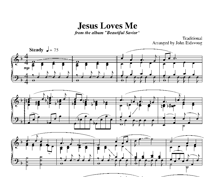 Jesus Loves Me (sheet music)